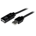 StarTech.com Cable de Extensión Alargador de 35m USB 2.0 Alta Velocidad Activo Amplificado - Macho a Hembra USB A - Negro