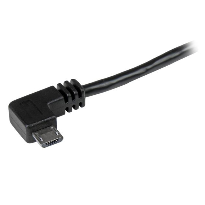 StarTech.com Cable de 2m Micro USB con conector acodado a la derecha