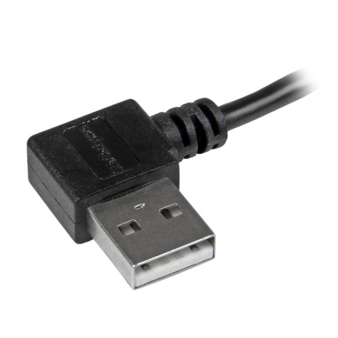 StarTech.com Cable de 2m Micro USB con conector acodado a la derecha