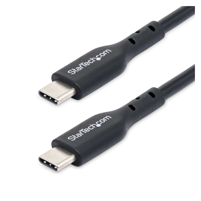 StarTech.com Cable de Carga USB-C de 1m - Cable USB Tipo C - Cable de Carga para Ordenador Portátil USB Tipo C USB 2.0 - PD de 60W 3A - Cubierta de TPE - Cable de Datos USB-C - Macho a Macho