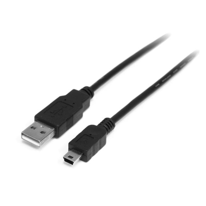 StarTech.com Cable USB de 2m para Cámara - 1x USB A Macho - 1x Mini USB B Macho - Adaptador Negro