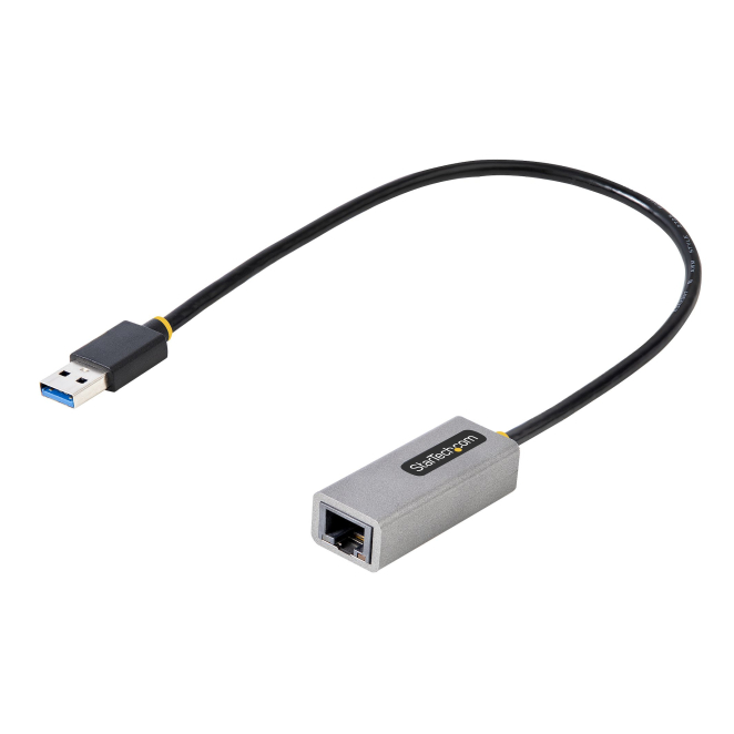 StarTech.com Adaptador USB 3.0 a Ethernet Gigabit de 10/100/1000 para Portátiles - con Cable Incorporado de 30cm - Adaptador USB a RJ45 - Adaptador Externo de Red LAN - sin Controladores