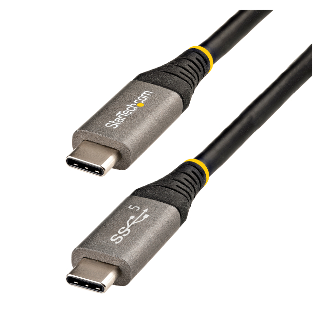 StarTech.com Cable USB-C de 2m - USB 5 Gbps - Entrega de Alimentación de 100W (5A) - Modo Alt. de DP 4K 60Hz - Cubierta de TPE - Compatible con Thunderbolt