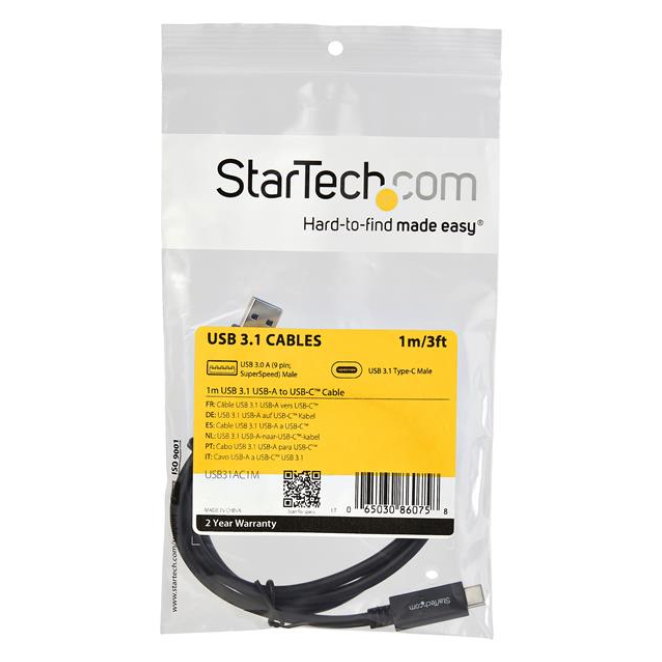 Beneficios del StarTech.com Cable de carga y sincronización USB-A a USB-C de 1m