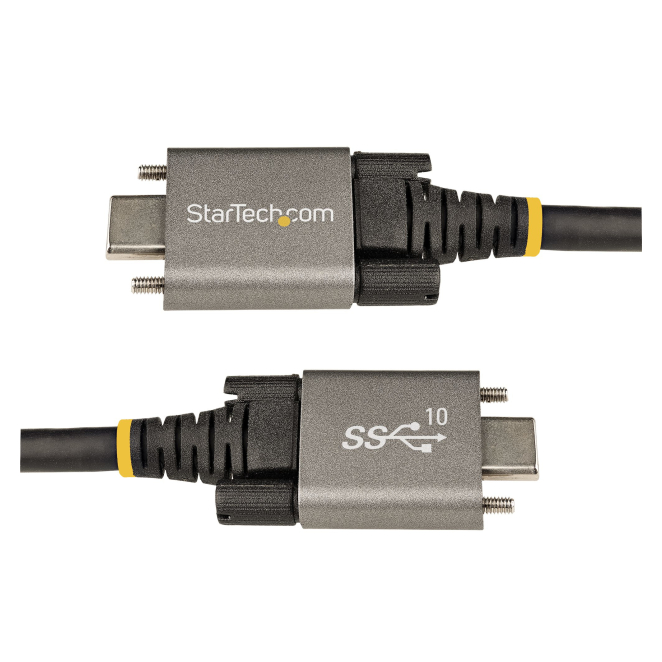 Cable USB-C StarTech de alta velocidad en uso profesional