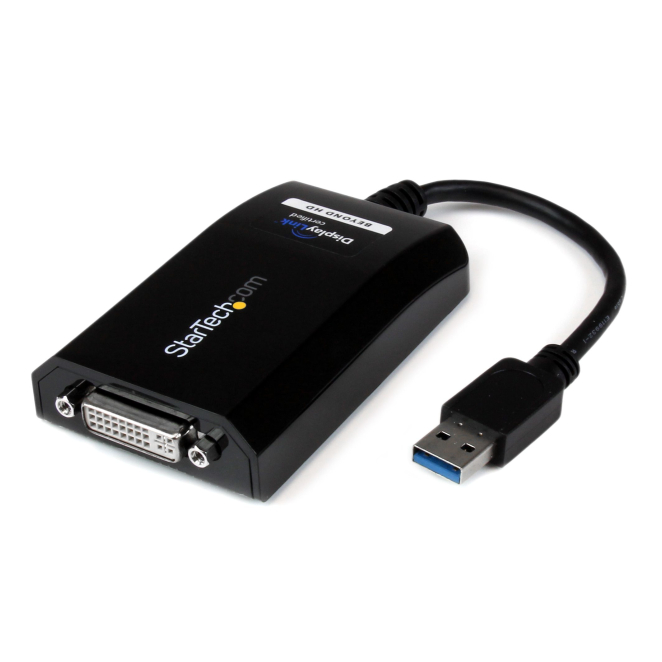 StarTech.com Cable Adaptador USB 3.0 a DVI / VGA - 2048x1152 - Adaptador Gráfico Externo de Vídeo - Convertidor Externo de Vídeo para un Monitor Externo - Compatible con Mac y Windows