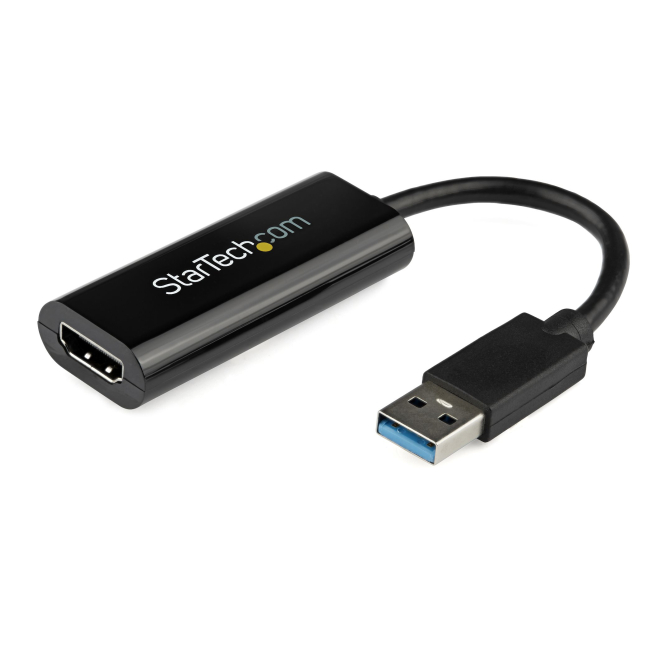 StarTech.com Adaptador USB 3.0 a HDMI - 1080p (1920x1200) - Adaptador Conversor Compacto de USB-A a HDMI para Monitor - Adaptador Gráfico Externo de Vídeo - Negro - para Windows Solamente