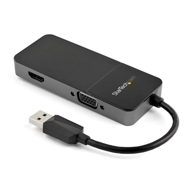 StarTech.com Cable Adaptador USB 3.0 a HDMI / VGA - 4K 1080 - Adaptador Gráfico Externo de Vídeo - Convertidor Externo de Vídeo para un Monitor Externo - Compatible con Mac y Windows