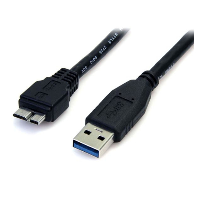 StarTech.com Cable 50cm USB 3.0 Super Speed SS Micro USB B Macho a USB A Macho Adaptador - Negro