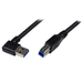 StarTech.com Cable 1m USB 3.0 Super Speed USB B Macho a USB A Macho Acodado en Ángulo a la Derecha - Negro