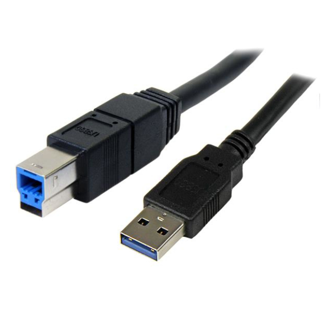 StarTech.com Cable USB 3.0 SuperSpeed Negro de 3 metros - A Macho a B Macho