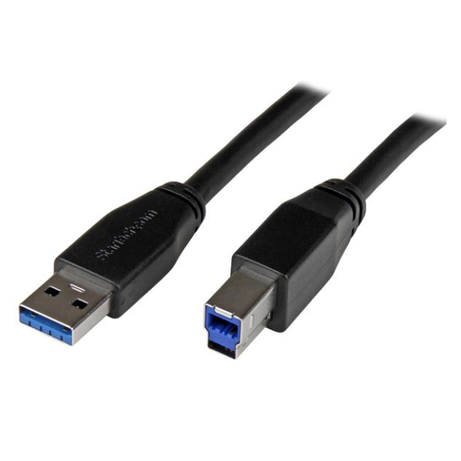 StarTech.com Cable Activo USB 3.0 SuperSpeed de 5 metros - A Macho a B Macho