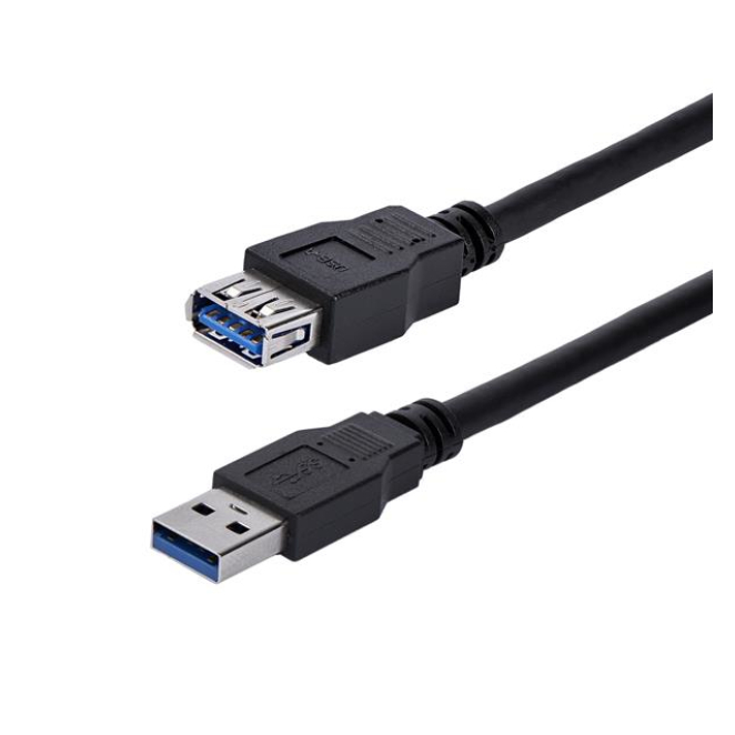 StarTech.com Cable 1m Extensión Alargador USB 3.0 SuperSpeed - Macho a Hembra USB A - Extensor - Negro