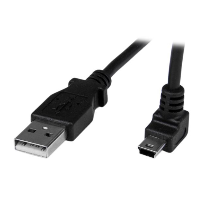 StarTech.com Cable Adaptador 1m USB A Macho a Mini USB B Macho Acodado en Ángulo hacia Arriba