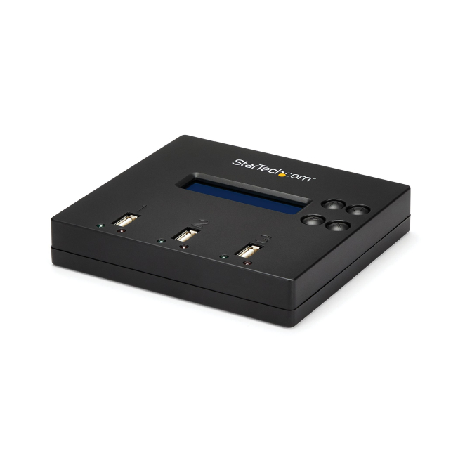 StarTech.com Clonador Autónomo 1:2 para Memorias USB - Copiador de Unidades de Memoria USB - Copia Sector por Sector de Sistema y Ficheros - 1,5 GB/min - Borrado de 3 Pasos - Pantalla LCD