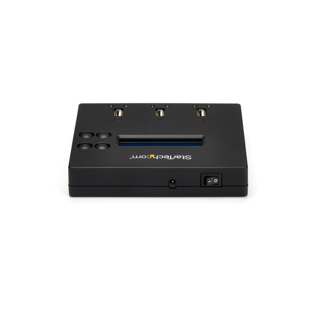 StarTech.com Clonador Autónomo 1:2 para Memorias USB con pantalla LCD, botones y color azul