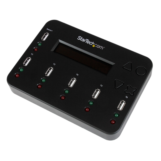 StarTech.com Clonador Autónomo 1:5 para Memorias USB - Copiador de Unidades de Memoria USB - Copia Sector por Sector de Sistema y Ficheros - 1,5 GB/min - Borrado de 3 Pasos - Pantalla LCD