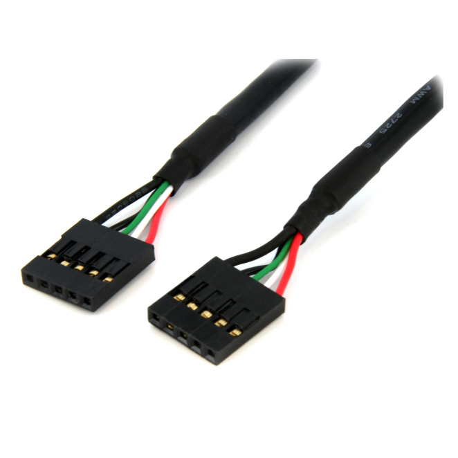 StarTech.com Cable Header USB 2.0 de 5 Pines - Cable Header de 30cm USB IDC de Placa Base - Hembra a Hembra