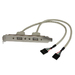 StarTech.com Adaptador de Placa USB A Hembra de 2 puertos
