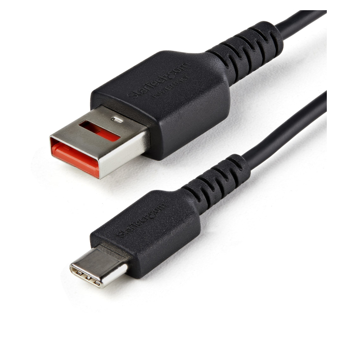 StarTech.com Cable de 1m Adaptador Bloqueador USB de Datos – Adaptador USB a USB-C de Carga Segura – USB Tipo C Solo de Carga para Tablet o Teléfono Móvil – Protector de Bloqueo de Datos