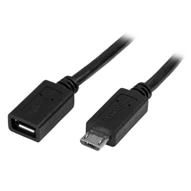 StarTech.com Cable de 50cm Micro USB de Extensión - Macho a Hembra