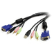 StarTech.com Cable KVM Audio y Vídeo de 1,8m Todo en Uno VGA USB A USB B HD15 Mini Jack Micrófono Altavoces - 4 en 1