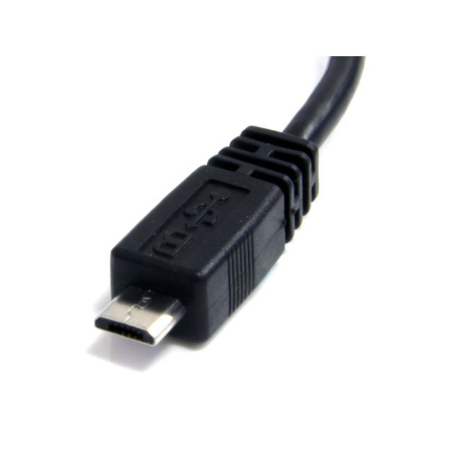 StarTech.com Cable adaptador USB A a Micro USB negro para carga y datos en detalle