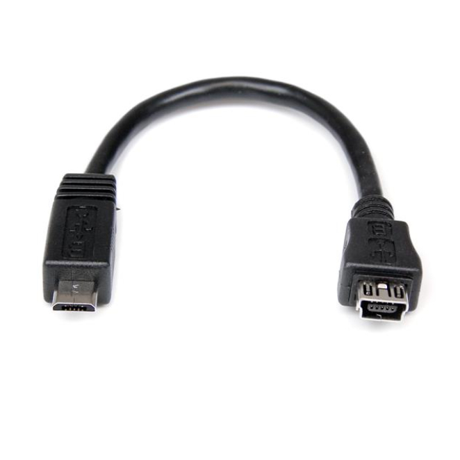 StarTech.com Cable Adaptador 15cm Mini USB a Micro USB - 1x MicroUSB-B Macho - 1x MiniUSB-B Hembra