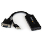 StarTech.com Adaptador VGA a HDMI con audio y alimentación USB – Conversor VGA a HDMI portátil – 1080 p