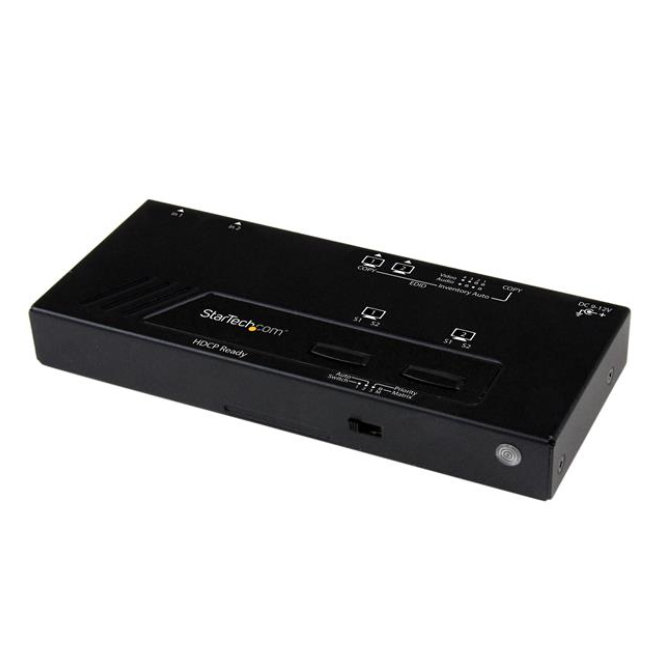 StarTech.com Switch Matricial HDMI de 2x2 con Conmutado Automático y Prioritario - Conmutador Matrix 1080p