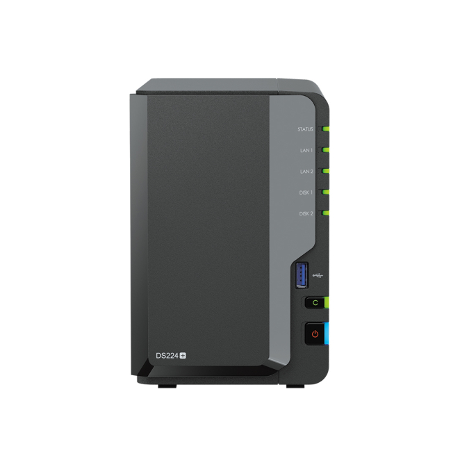 Synology DiskStation DS224+ servidor de almacenamiento NAS Escritorio Intel® Celeron® J4125 2 GB DDR4 0 TB Negro