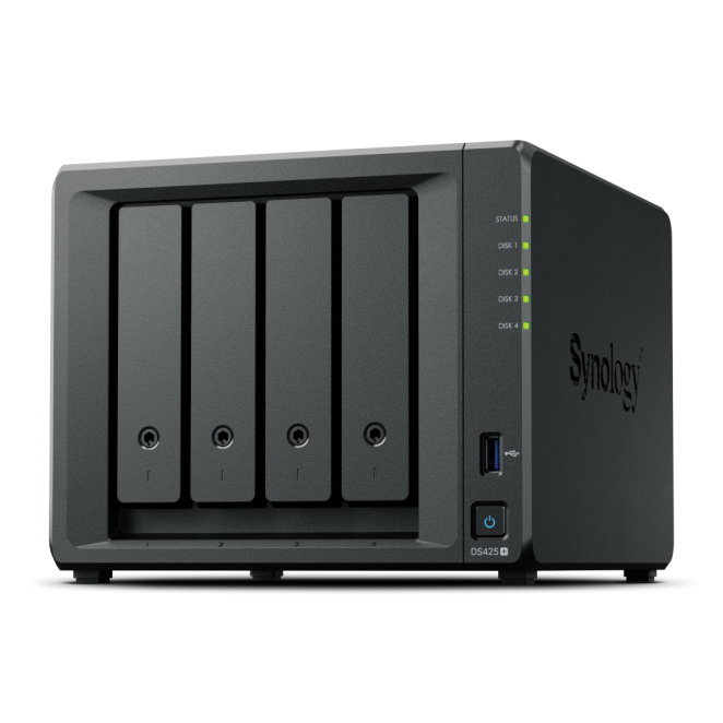 Synology DiskStation DS425+ servidor de almacenamiento NAS Intel® Celeron® J4125 2 GB DDR4 0 TB Negro