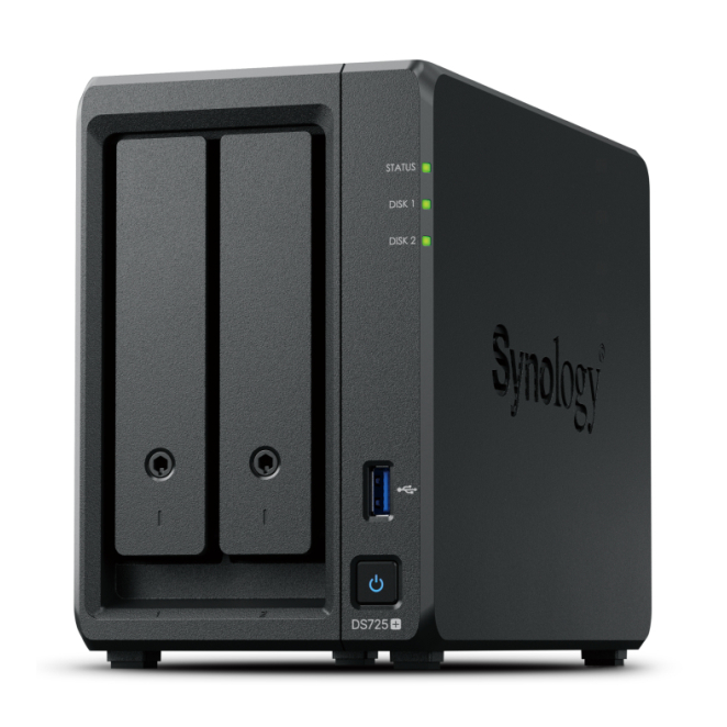 Synology DiskStation DS725+ NAS Ryzen Embedded R1600 4 GB DDR4 16 TB Negro