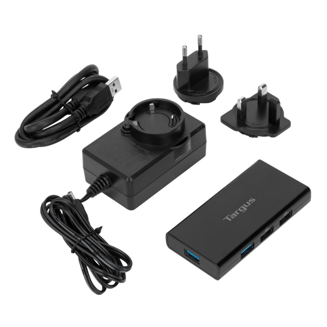 Targus ACH225EU hub de interfaz USB 3.2 Gen 1 (3.1 Gen 1) Type-A Negro