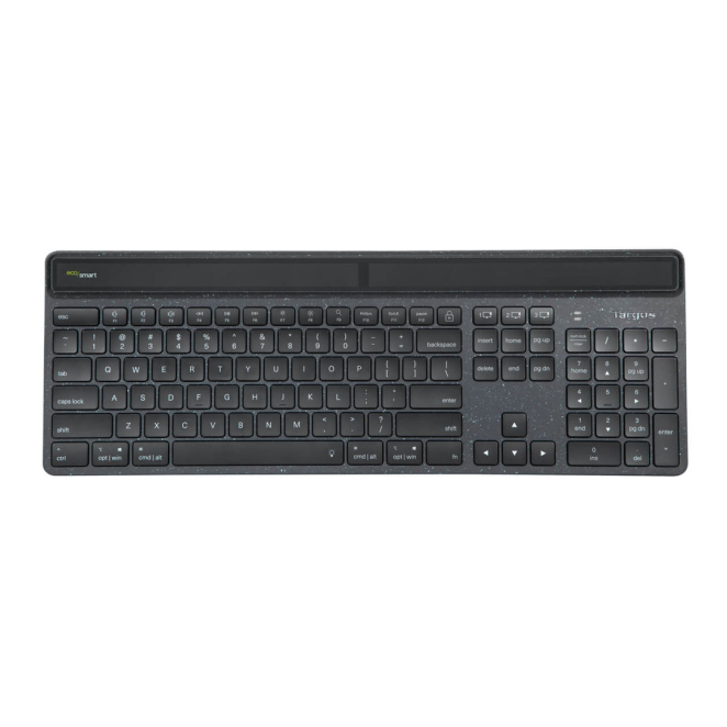 Targus Sustainable Energy Harvesting EcoSmart teclado Universal Bluetooth QWERTY Nórdico Negro