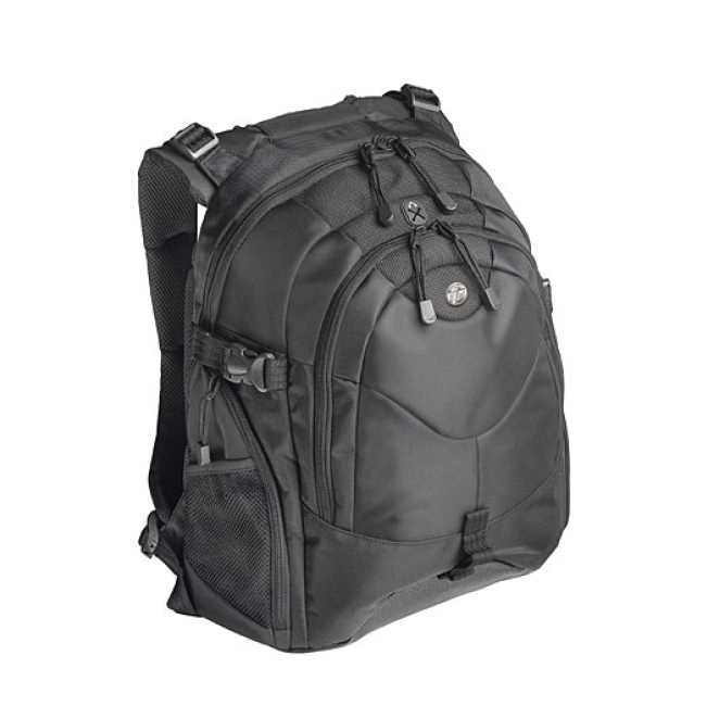 Targus 15 - 16 Inch / 38.1 - 40.6cm Campus Backpack, Detalle de bolsillos y cremalleras