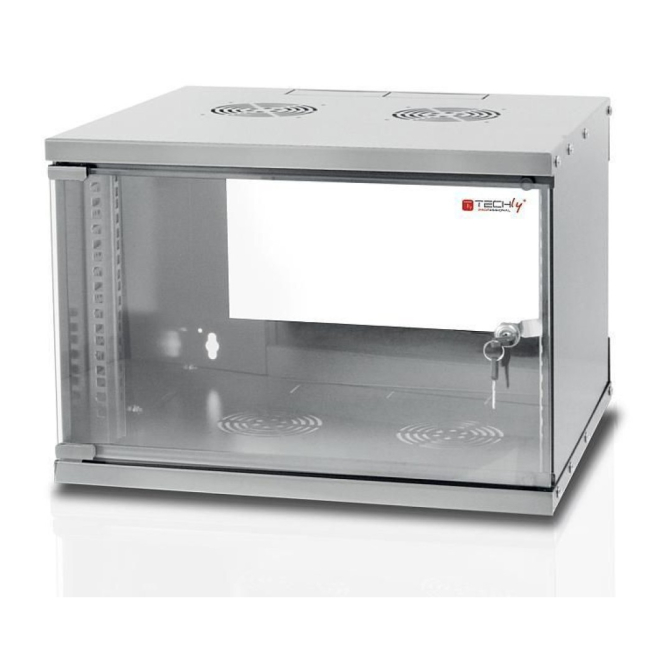Techly I-CASE EL-1006G32 armario rack 6U Bastidor de pared Gris