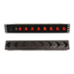 Techly I-CASE STRIP-815I unidad de distribución de energía (PDU) 8 salidas AC 1.5U Negro