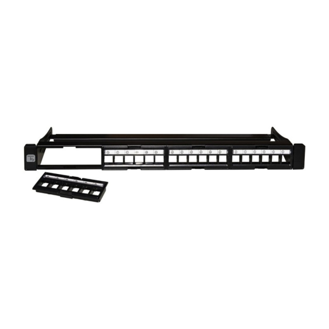 Techly I-KS PP-24-DEN panel de parcheo 1U en uso
