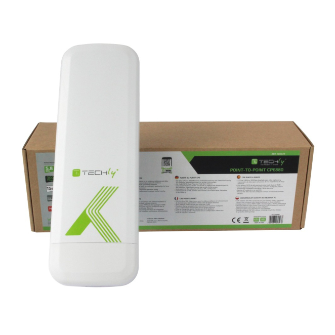 Techly I-WL-CPE880 punto de acceso inalámbrico 300 Mbit/s Blanco Energía sobre Ethernet (PoE)