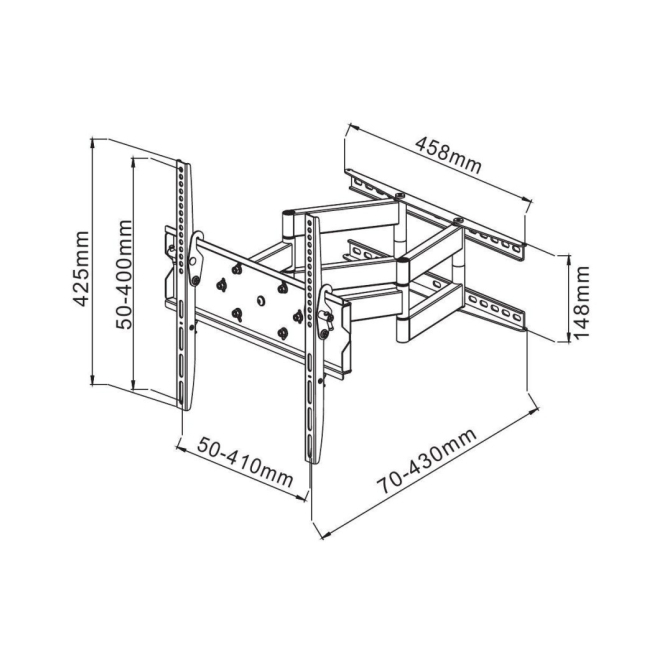 Techly ICA-PLB 147M soporte para Tv con ajuste versátil
