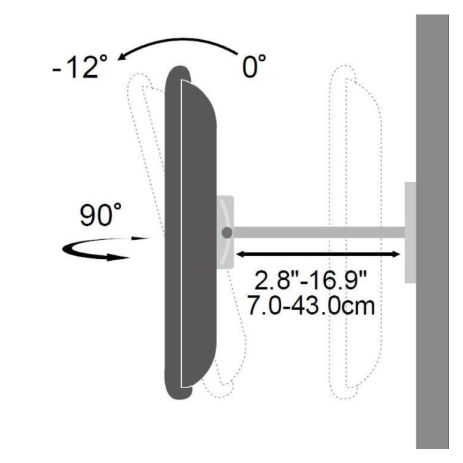 Techly ICA-PLB 147M soporte para Tv en pared de oficina