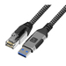 Techly ICOC U3A-RJ45-010 cable de red Negro, Plata 1 m Cat6 F/UTP (FTP)