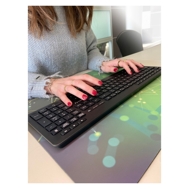 Experiencia de usuario Techly ICTWC006-US teclado Hogar / Oficina RF inalámbrico QWERTY Inglés de EE. UU. Negro