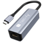 Techly IDATA USB-ETGIGA-CA base para portátil y replicador de puertos Alámbrico USB 3.2 Gen 1 (3.1 Gen 1) Type-C Negro, Plata