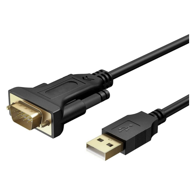 Techly IDATA USB2-SER-1A cable de serie Negro 1,5 m USB tipo A DB-9