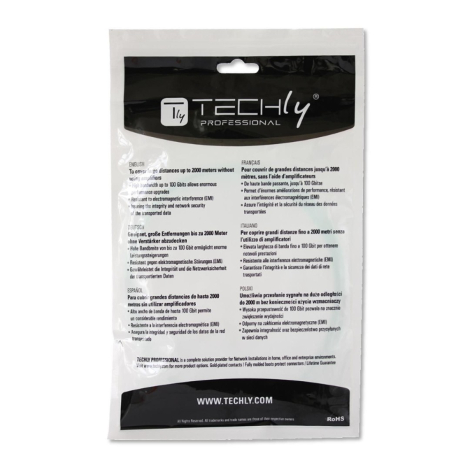 Techly LC M-M 10m Cable de fibra óptica con conectores LC macho