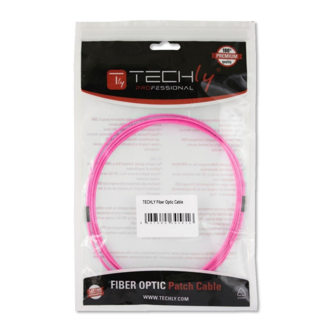 Techly LC M-M 10m Cable de fibra óptica e InfiniBand Fucsia