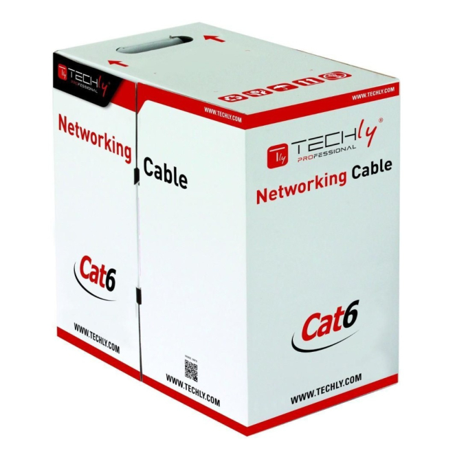 Techly ITP-C6U-RI cable de red Gris 305 m Cat6 U/UTP (UTP)