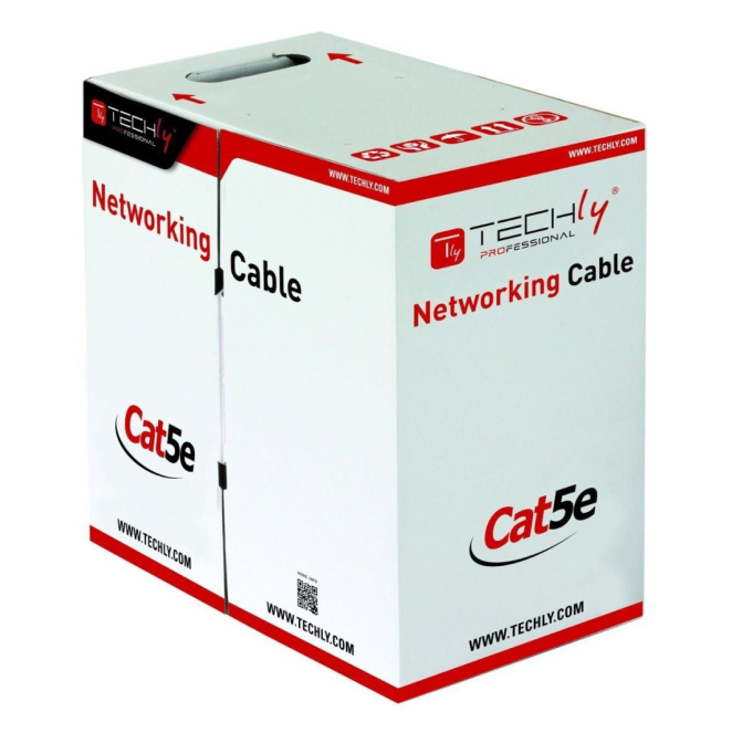 Techly ITP8-FLU-0305 cable de red Gris 305 m Cat5e U/UTP (UTP)